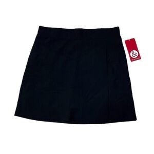 NWT S/P Small Petite 89th & Madison Black Skort Short Skirt Activewear Sporty
